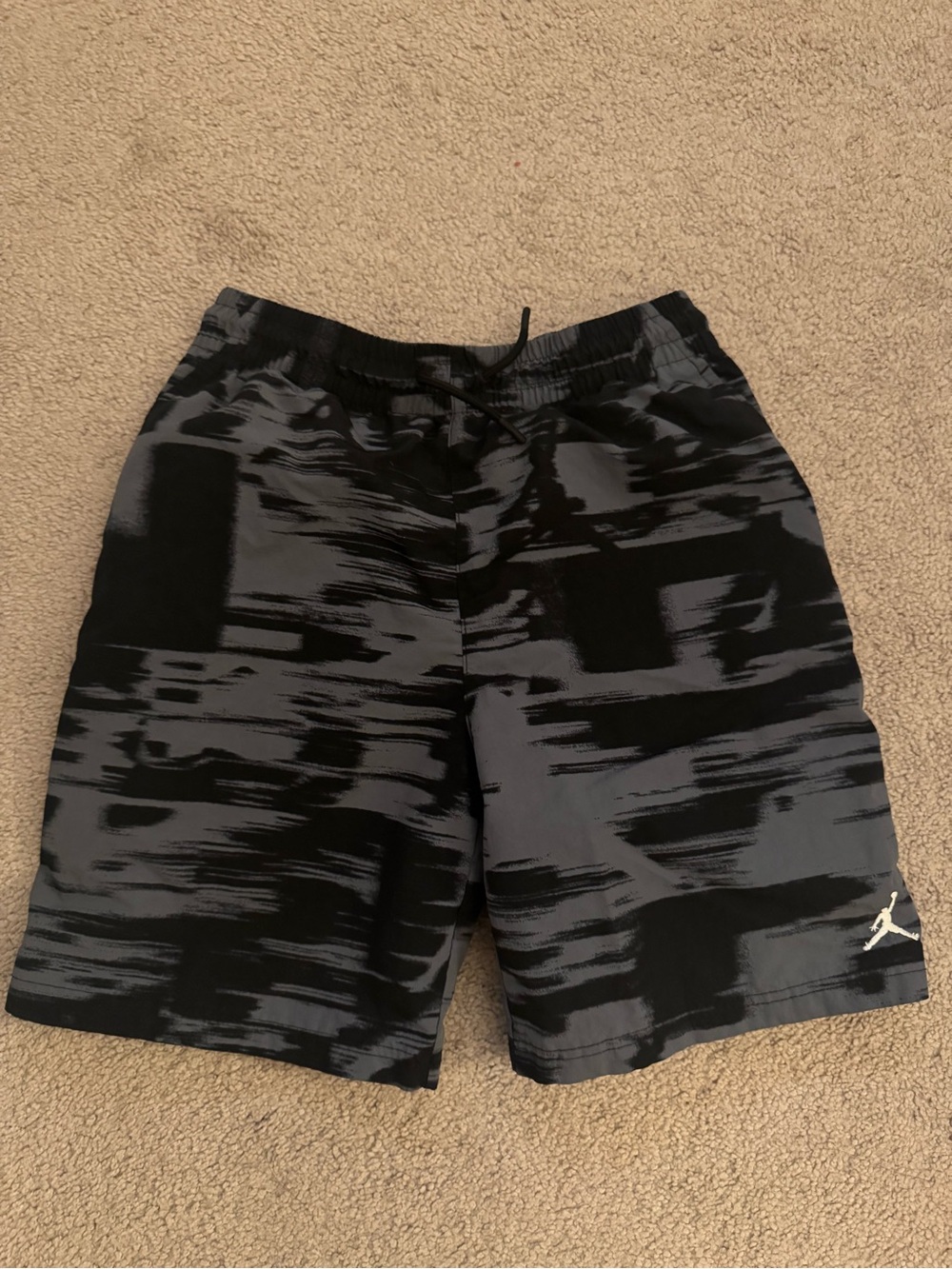 Jordan Black & Gray Graphic Athletic Shorts